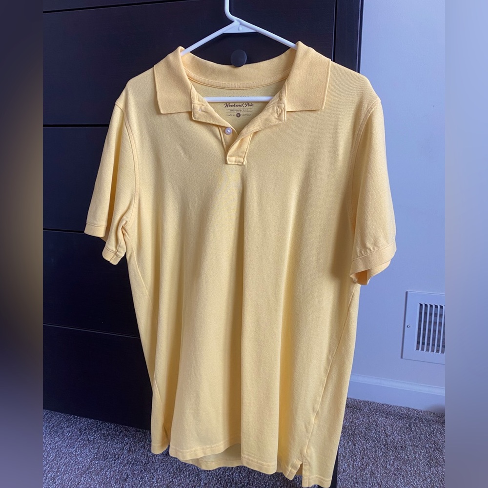 Sonoma Men’s Yellow Polo Shirt, Medium